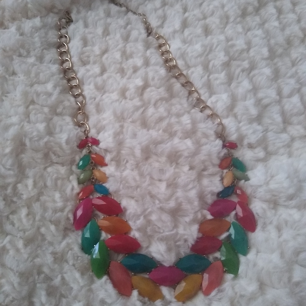 Francesca Collection MultiColor Statement Necklace - Picture 2 of 4